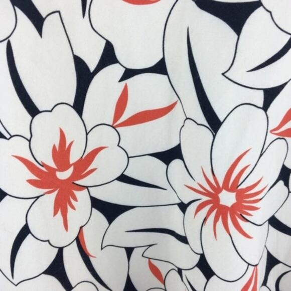 Norm Thompson Skirt Vintage Tropical Floral A-Line Retro Cruise Chic Size 8 - Picture 2 of 12